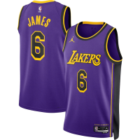 Los Angeles Lakers Swingman Jersey - Statement Edition Brand Purple 2022/23 Mens (LeBron James #6)