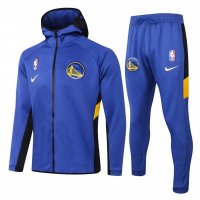 2020/21 Golden State Warriors Hoodie Blue Mens Soccer Training Suit(Jacket + Pants)