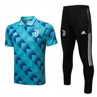 Juventus Soccer Polo + Pants Replica Blue 2022/23 Mens