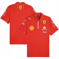Scuderia Ferrari F1 Racing Team Polo Jersey Red 2024 Mens