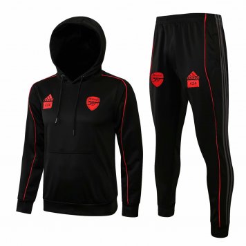 2021/22 Arsenal x 424 Hoodie Black Soccer Training Suit(SweatJersey + Pants) Mens