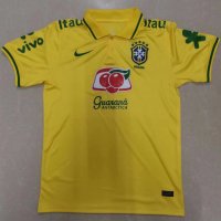 Brazil Soccer Polo Jersey Replica Yellow Mens 2022