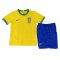 2020 Brazil Home Kids Soccer Kit(Jersey+Shorts)