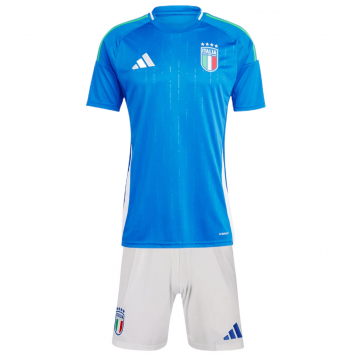 Italy Soccer Jersey + Short Replica Home EURO 2024 Youth