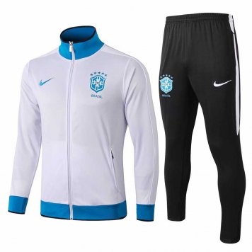2019/20 Brazil White Mens Soccer Training Suit(Jacket + Pants)