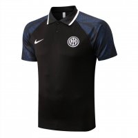 Inter Milan Soccer Polo Jersey Replica Black Mens 2022/23