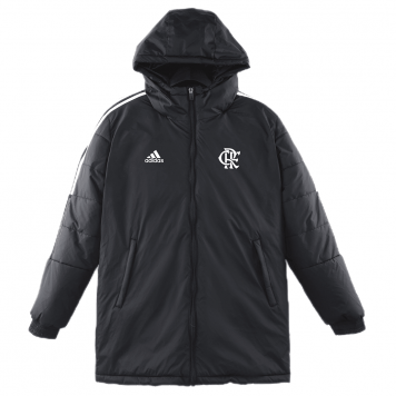 CR Flamengo Cotton Winter Soccer Jacket Black&White 2023/24 Mens