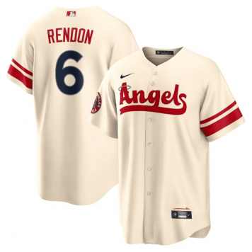Los Angeles Angels City Connect Replica Player Jersey Cream 2022 Mens (Anthony Rendon #6)