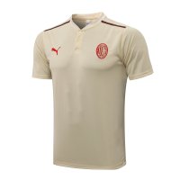 AC Milan Soccer Polo Jersey Replica Apricot Mens 2021/22