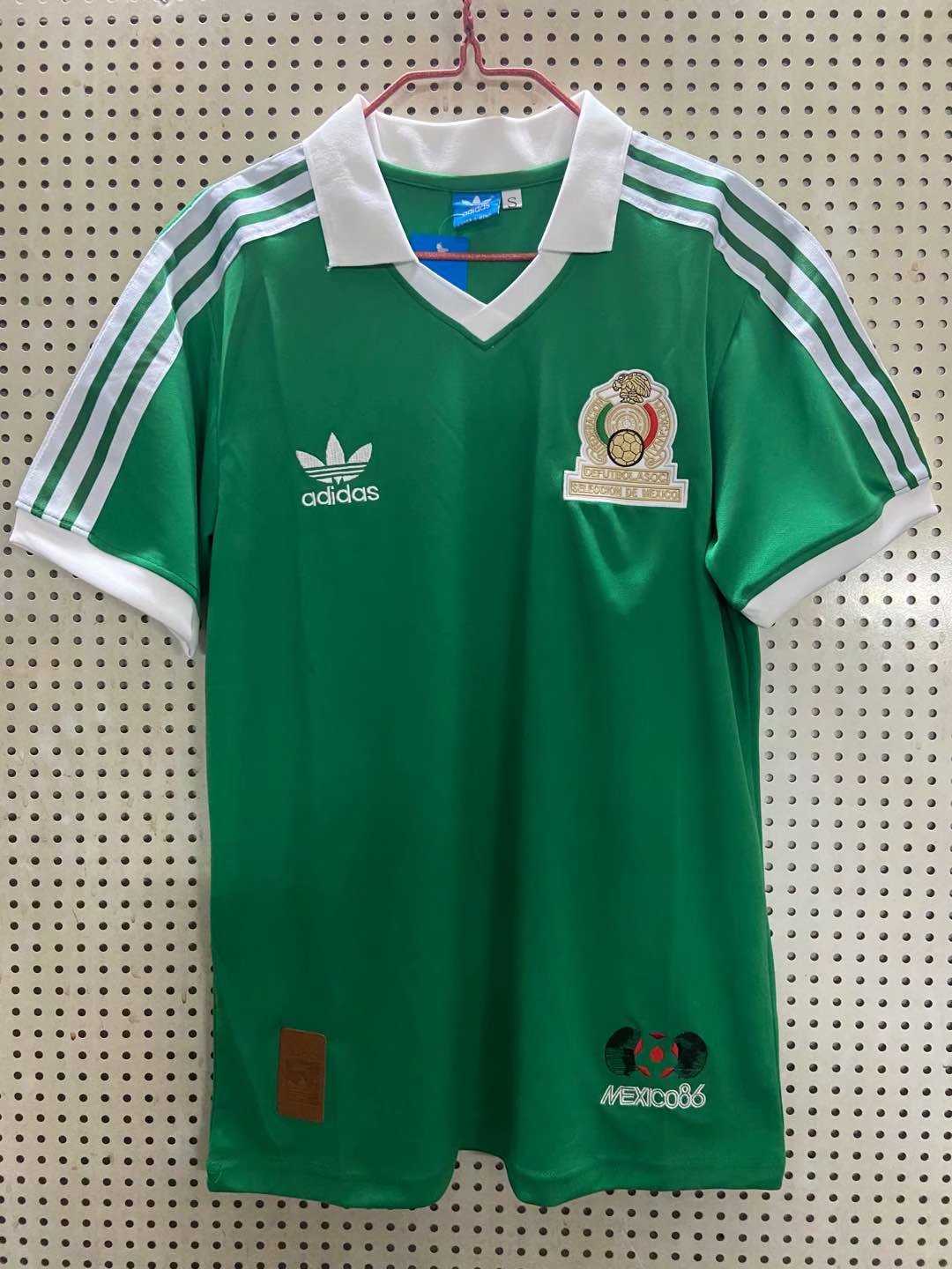 1986 Mexico Home Retro Mens Soccer Jersey Replica 
