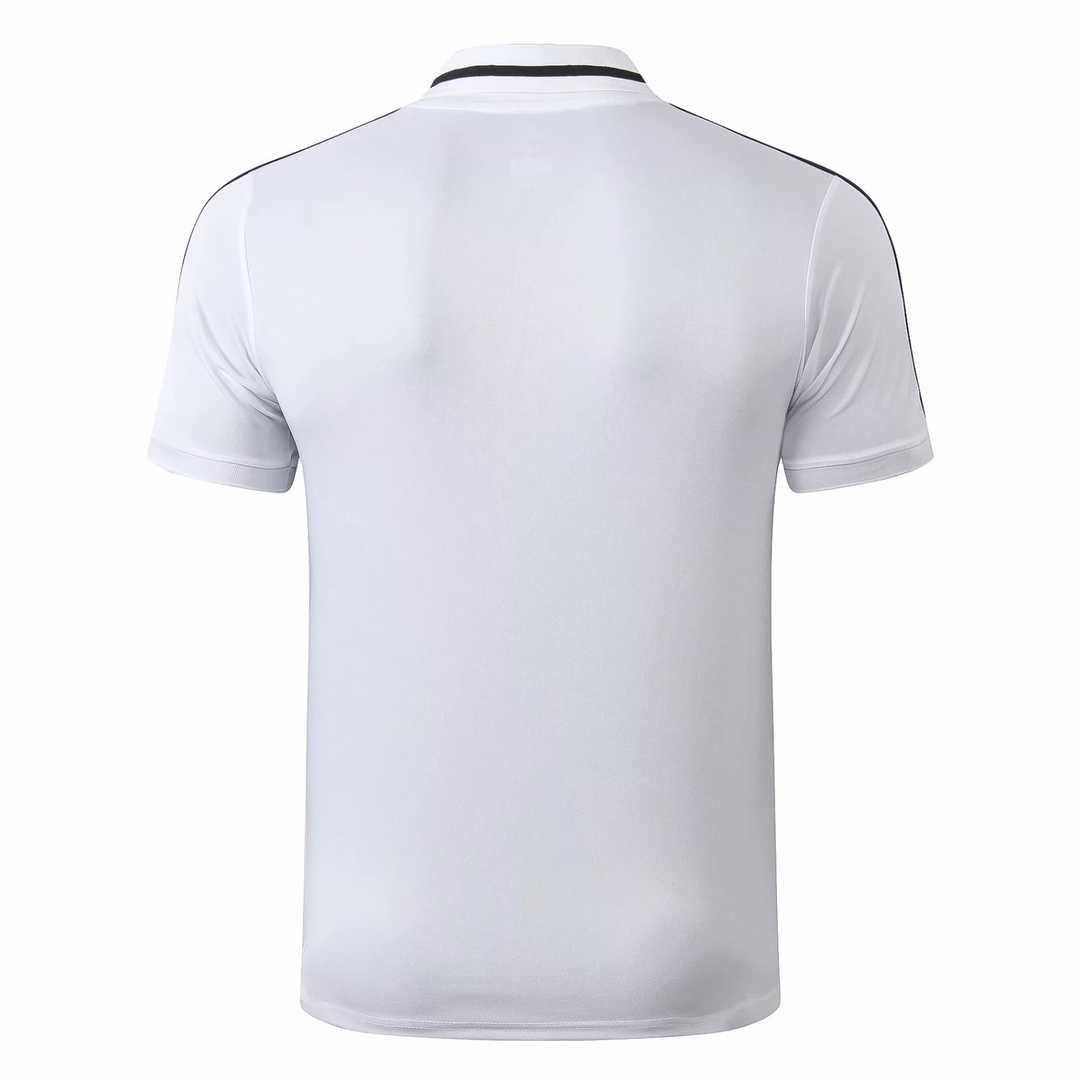 2019/20 Real Madrid White&Black Mens Soccer Polo Jersey