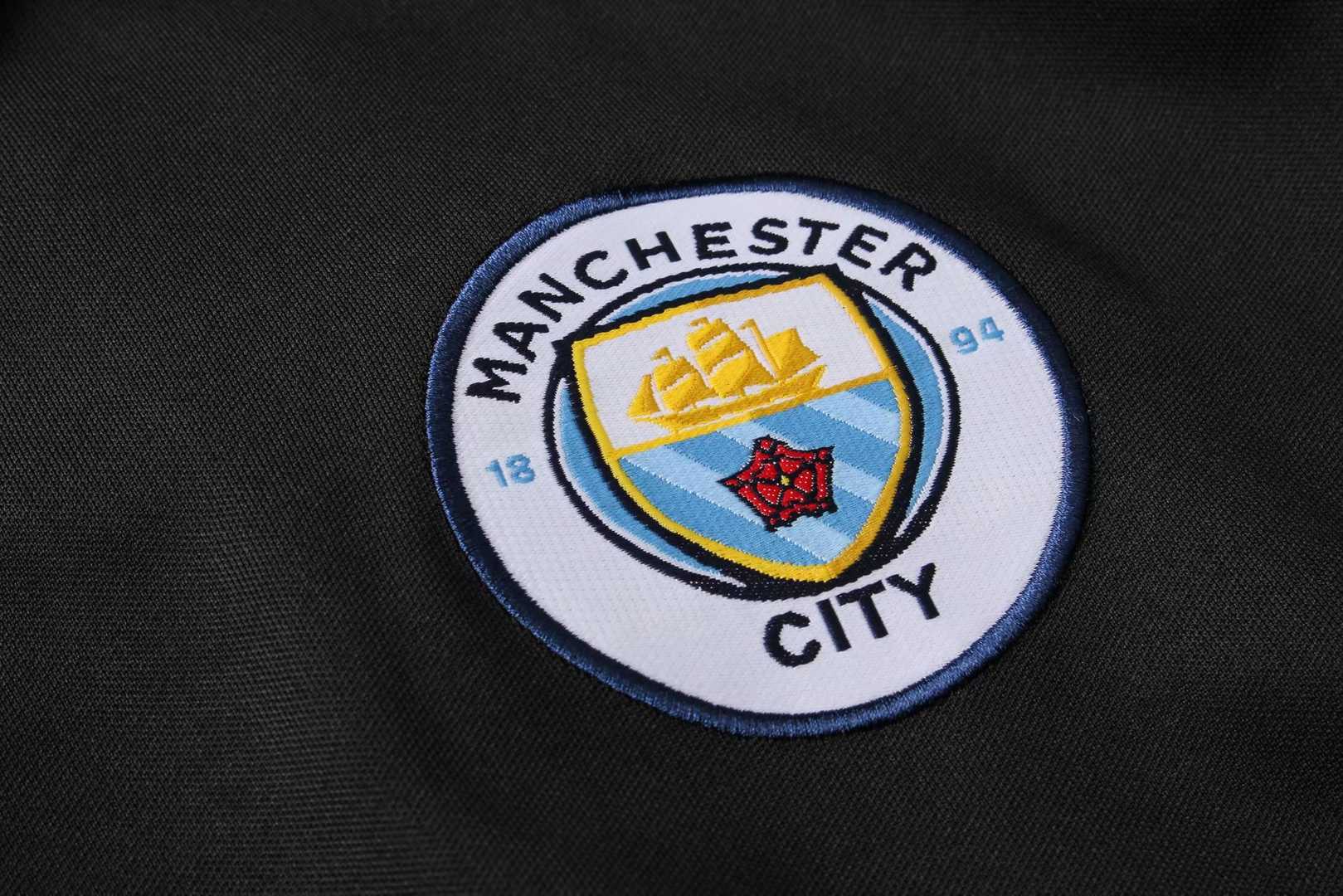 2019/20 Manchester City Black Mens Soccer Polo Jersey