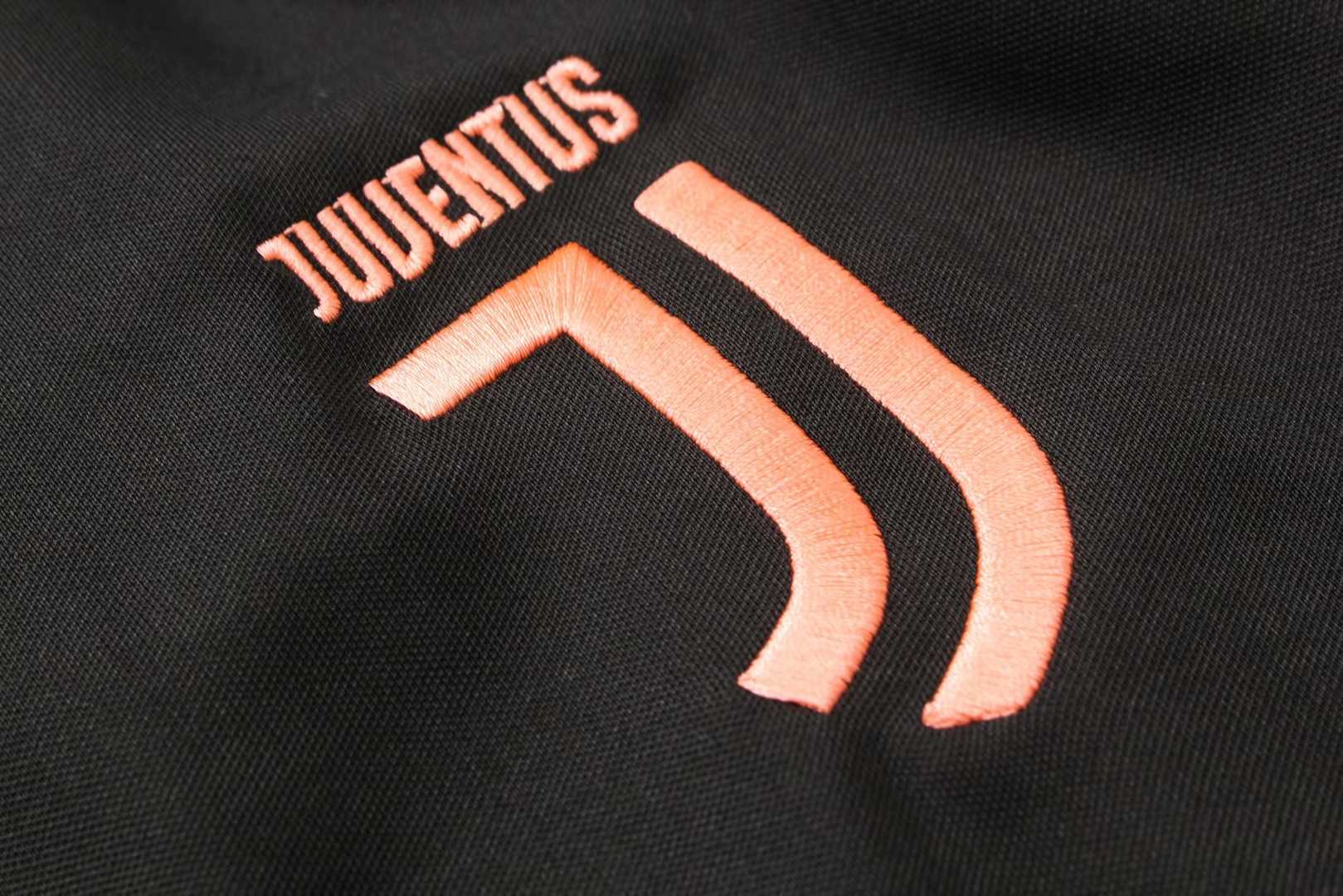 2019/20 Juventus Black Mens Soccer Polo Jersey