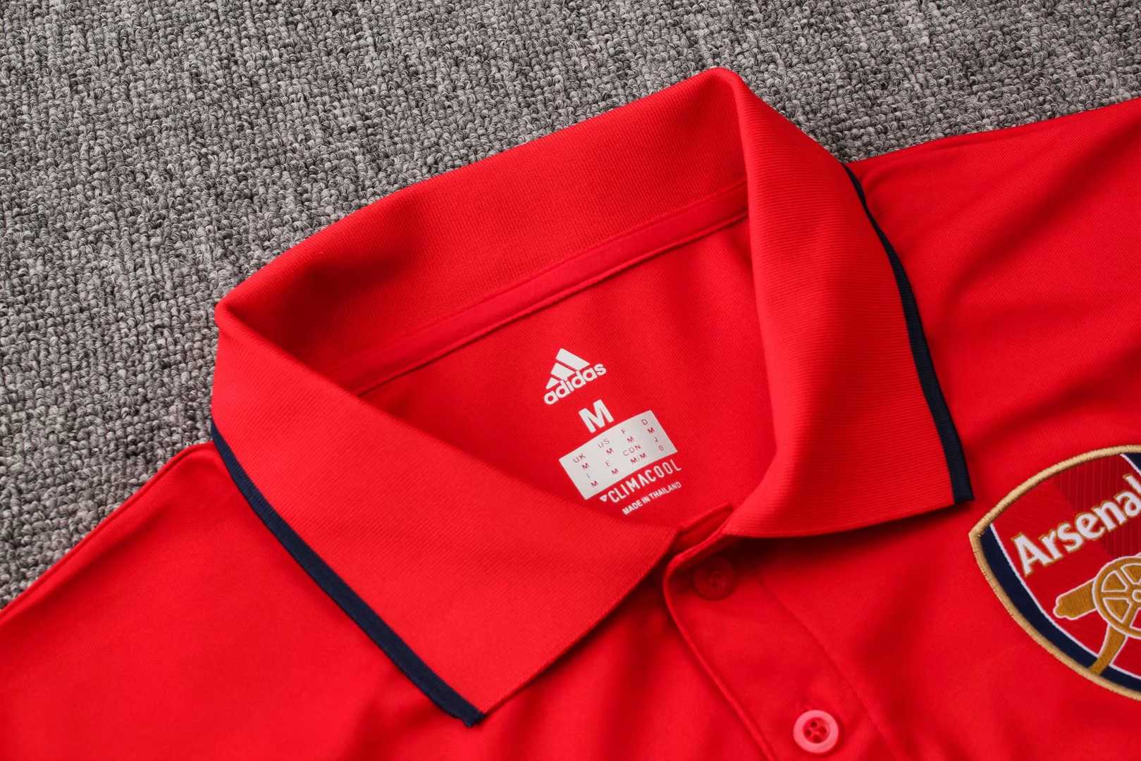 2019/20 Arsenal Red Mens Soccer Polo Jersey