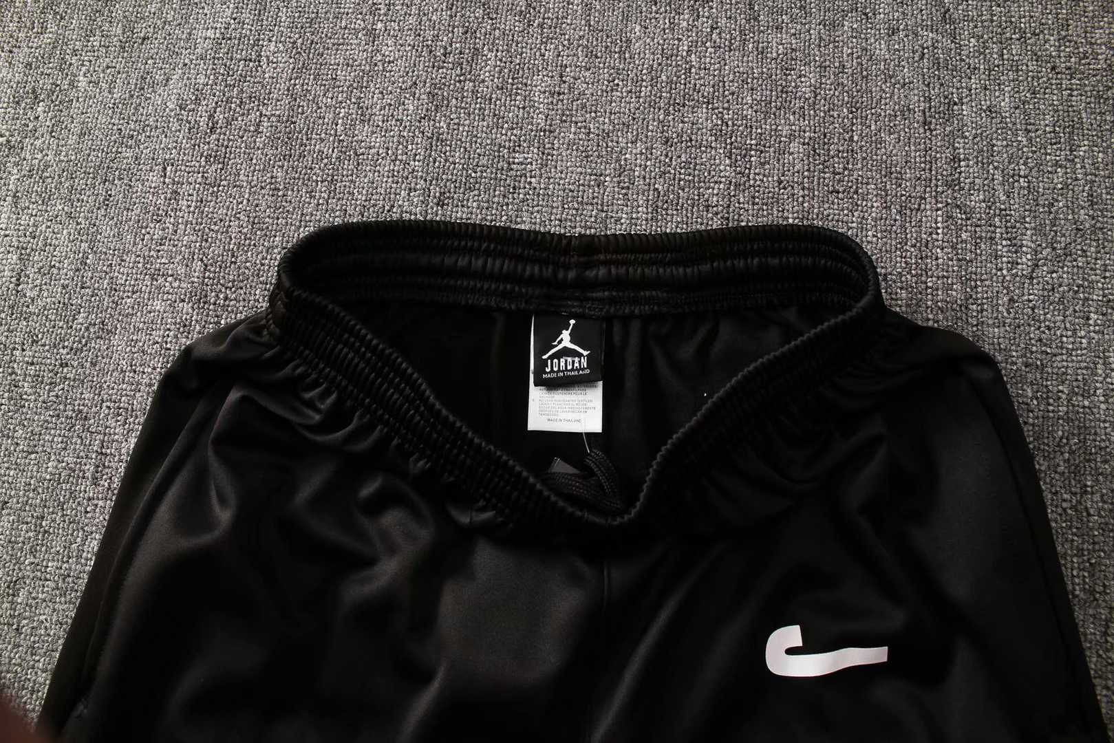 2019/20 Jordan Hoodie Black Mens Soccer Training Suit(Jacket + Pants)