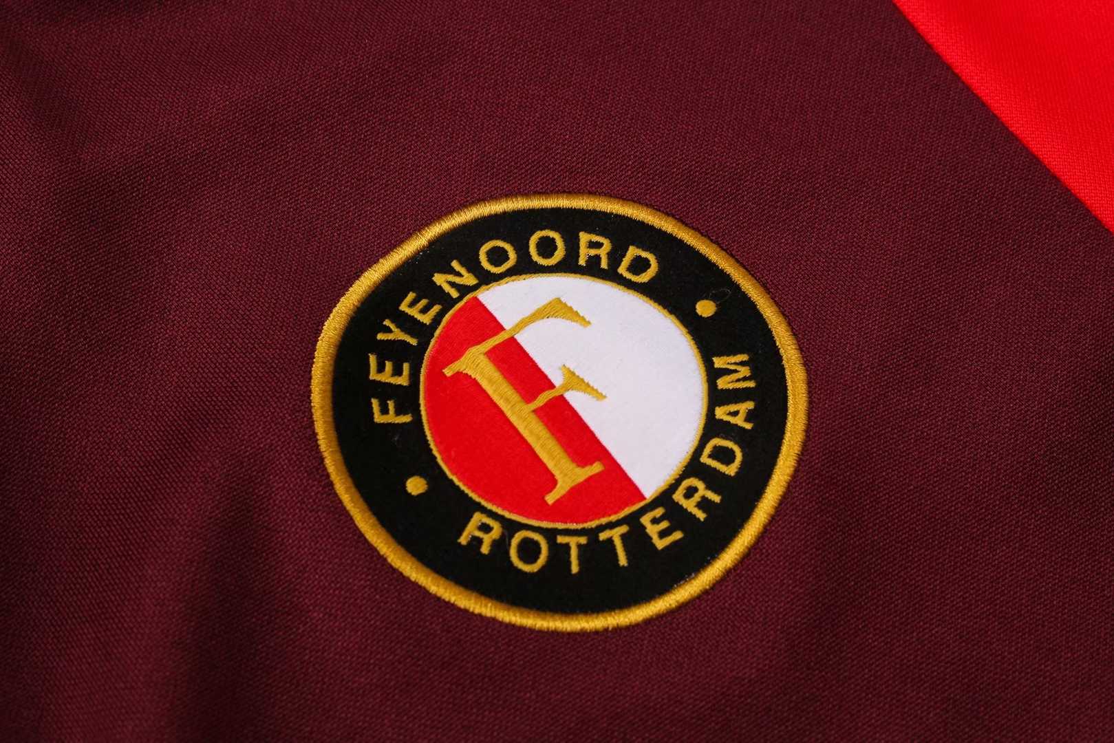 2019/20 Feyenoord Rotterdam High Neck Red Mens Soccer Training Suit(Jacket + Pants)