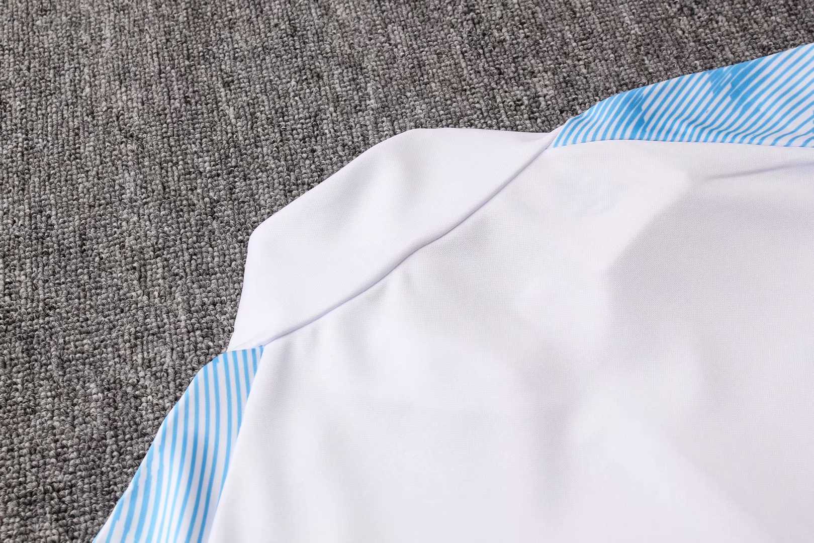 2019/20 Olympique Marseille White Mens Soccer Training Suit(Jacket + Pants)
