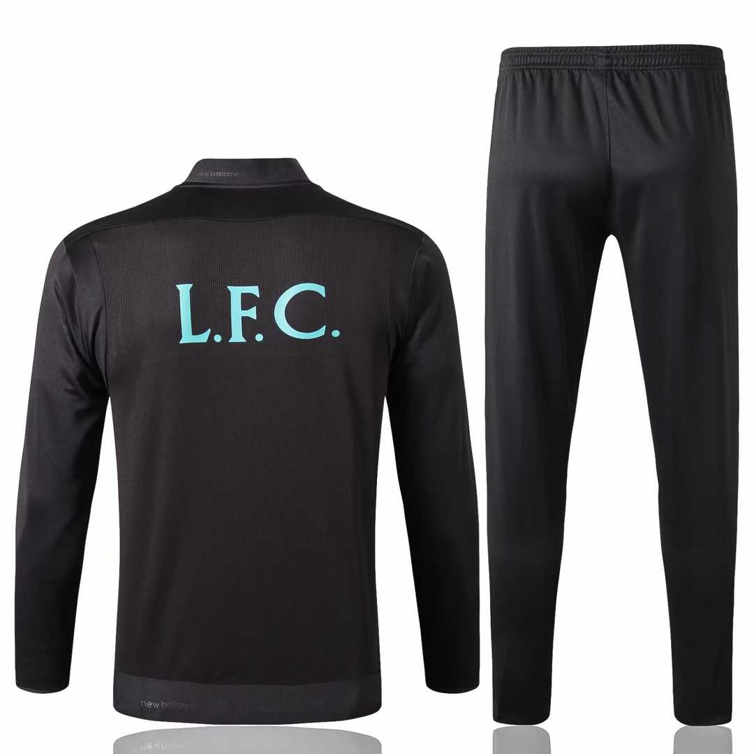 2019/20 Liverpool Dark Grey Mens Soccer Training Suit(Jacket + Pants)