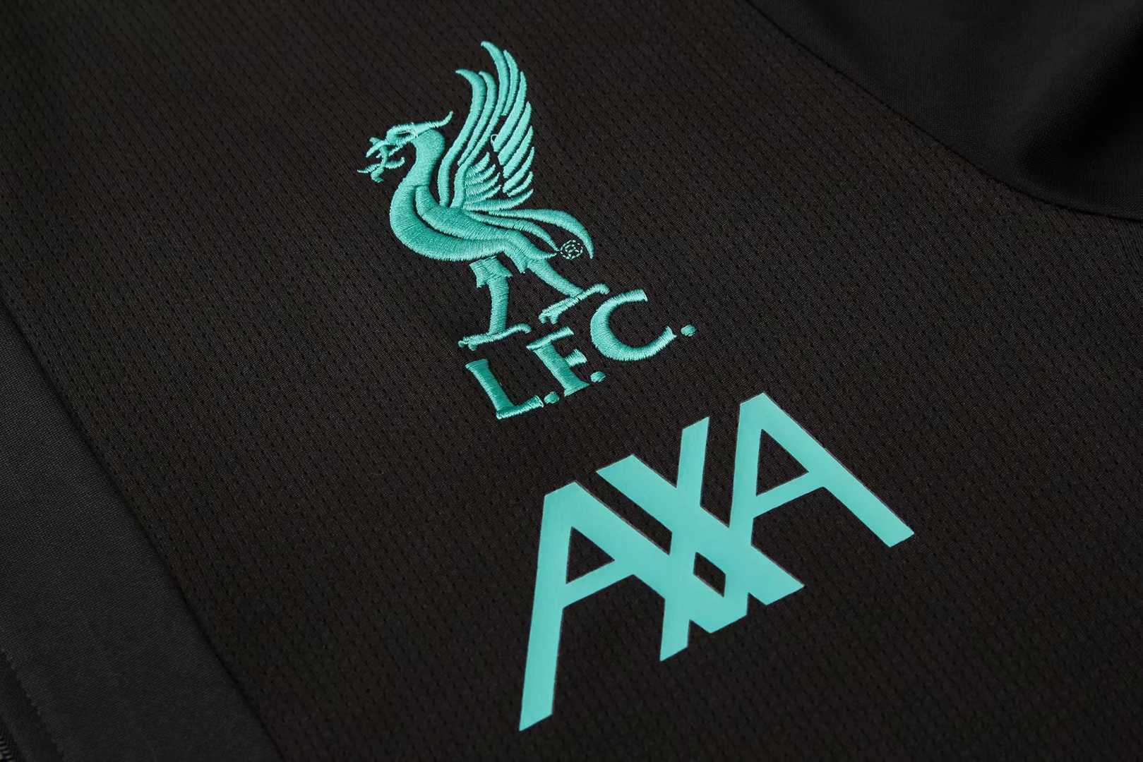 2019/20 Liverpool Dark Grey Mens Soccer Training Suit(Jacket + Pants)