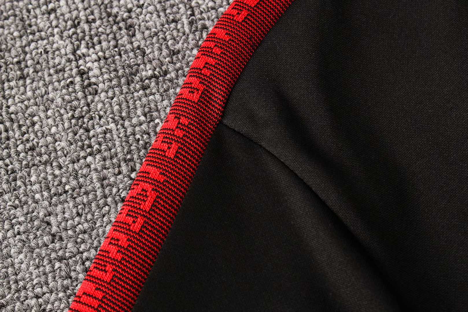 2019/20 Manchester United Black Mens Soccer Training Suit(Jacket + Pants)