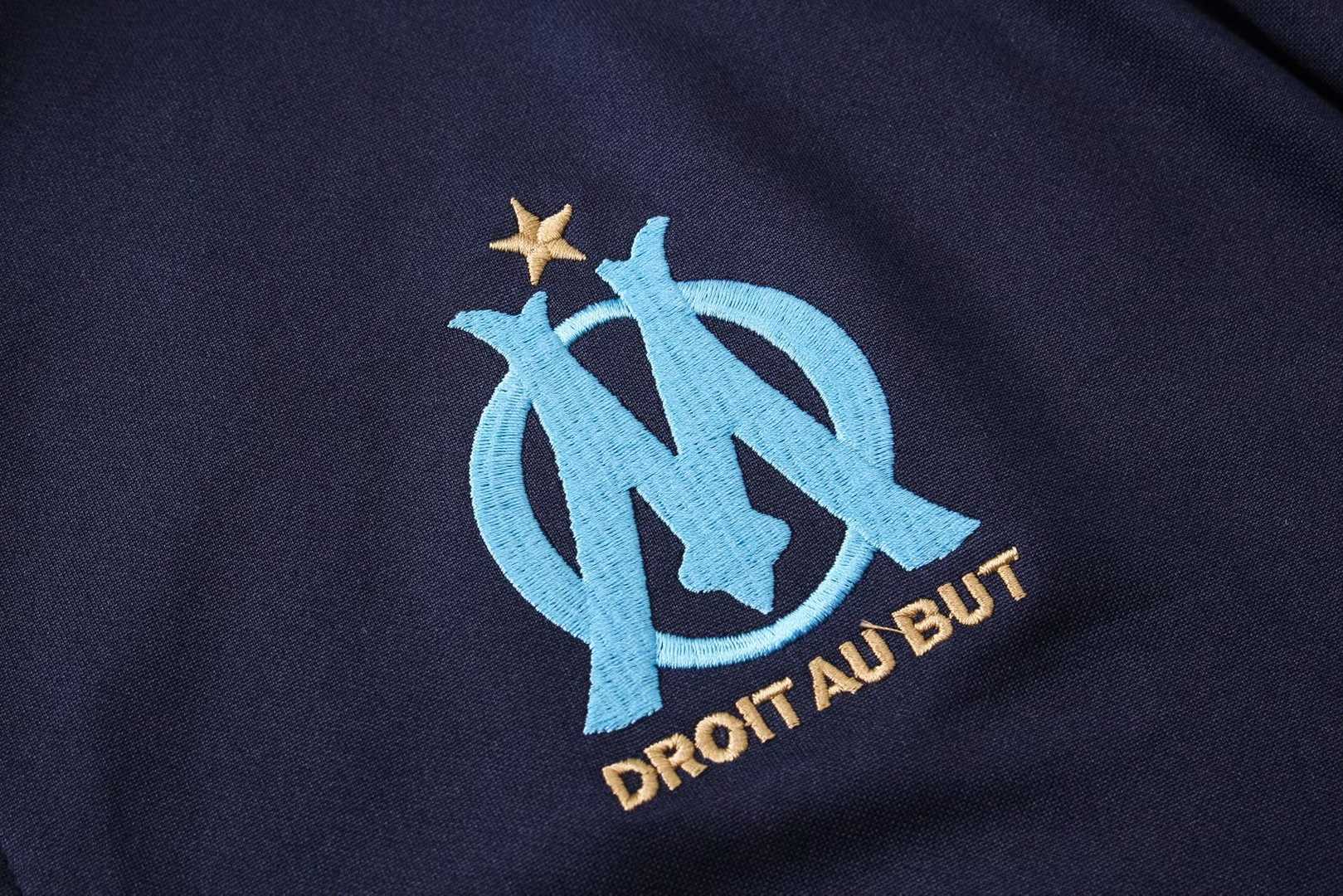 2019/20 Olympique Marseille Navy Mens Soccer Training Suit(Jacket + Pants)