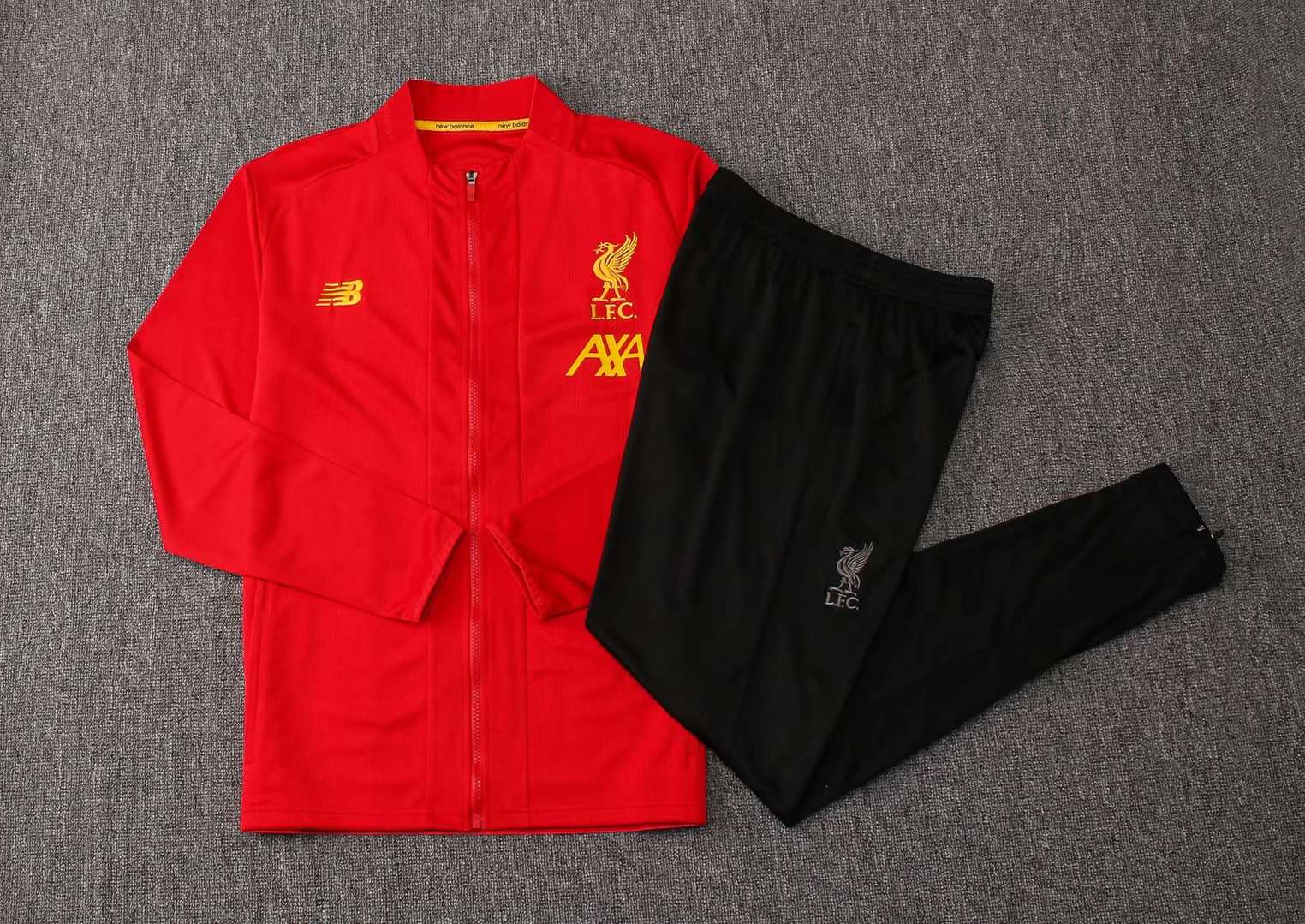 2019/20 Liverpool Red Mens Soccer Training Suit(Jacket + Pants)