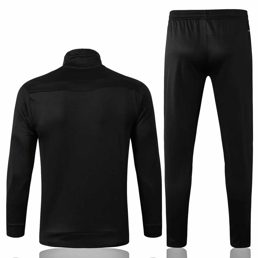 2019/20 Olympique Lyonnais Black Mens Soccer Training Suit(Jacket + Pants)