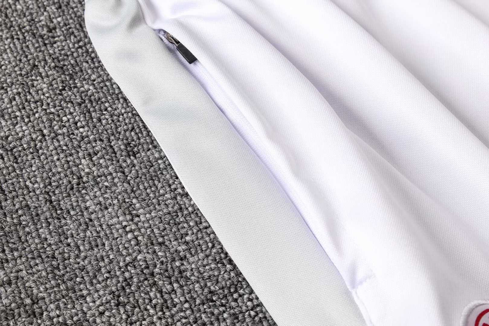 2019/20 PSG White/Grey Mens Soccer Training Suit(Jacket + Pants)