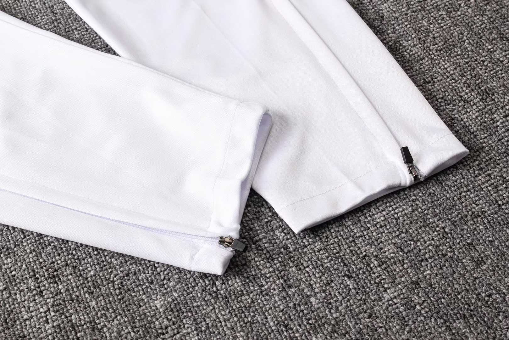 2019/20 PSG White/Grey Mens Soccer Training Suit(Jacket + Pants)