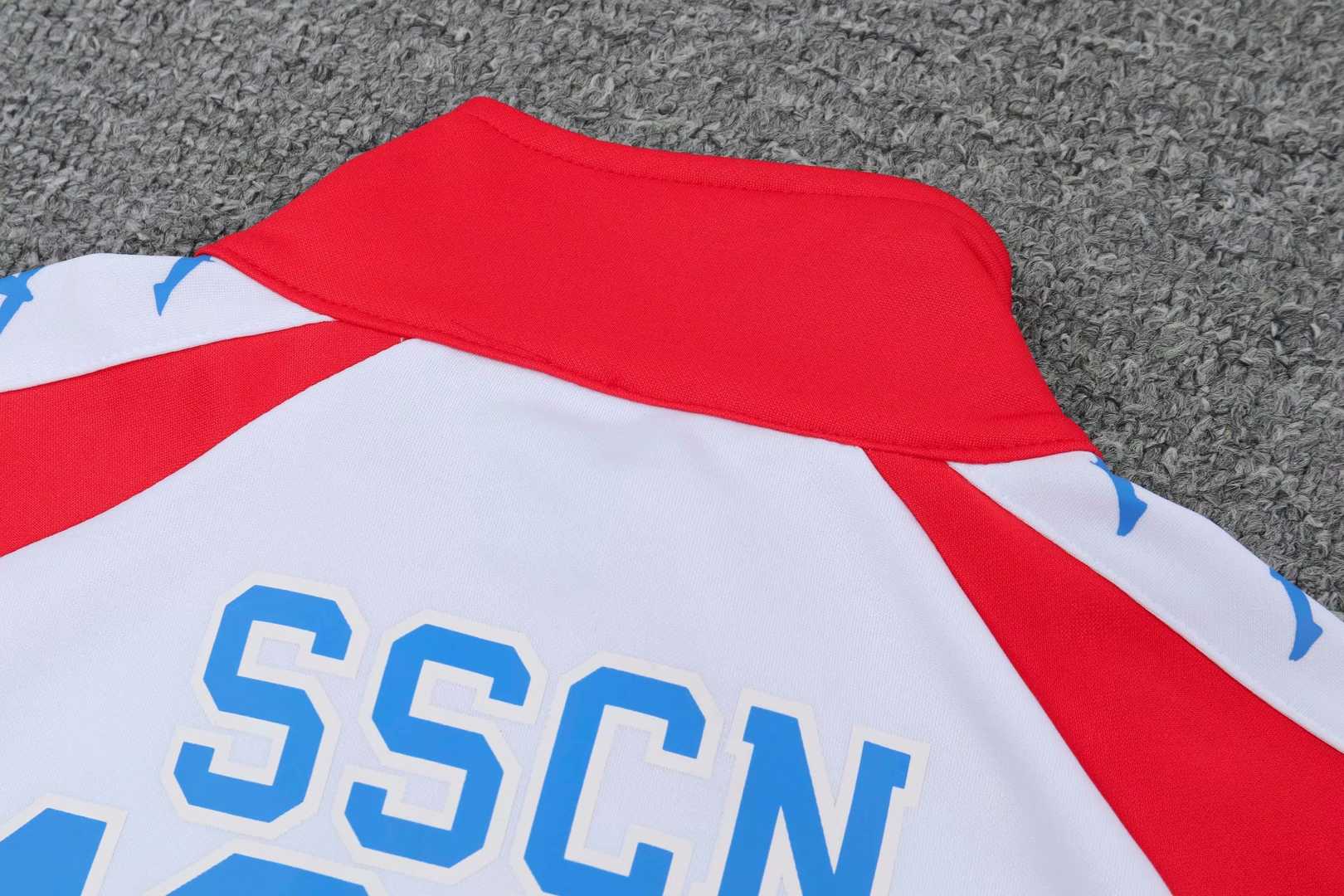 2019/20 Napoli White Mens Soccer Training Suit(Jacket + Pants)