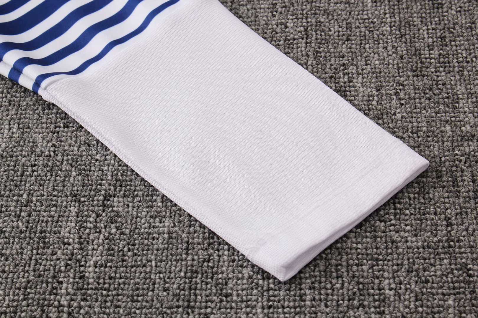 2019/20 France White Stripe Mens Soccer Training Suit(Jacket + Pants)