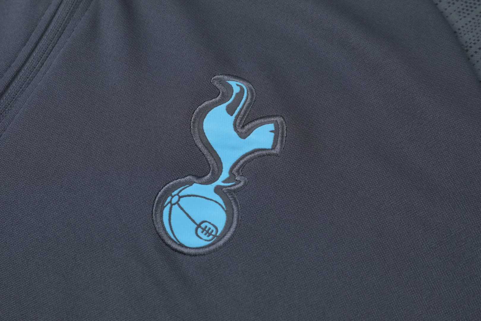 2019/20 Tottenham Hotspur Half Zip Grey Mens Soccer Training Suit(Jacket + Pants)