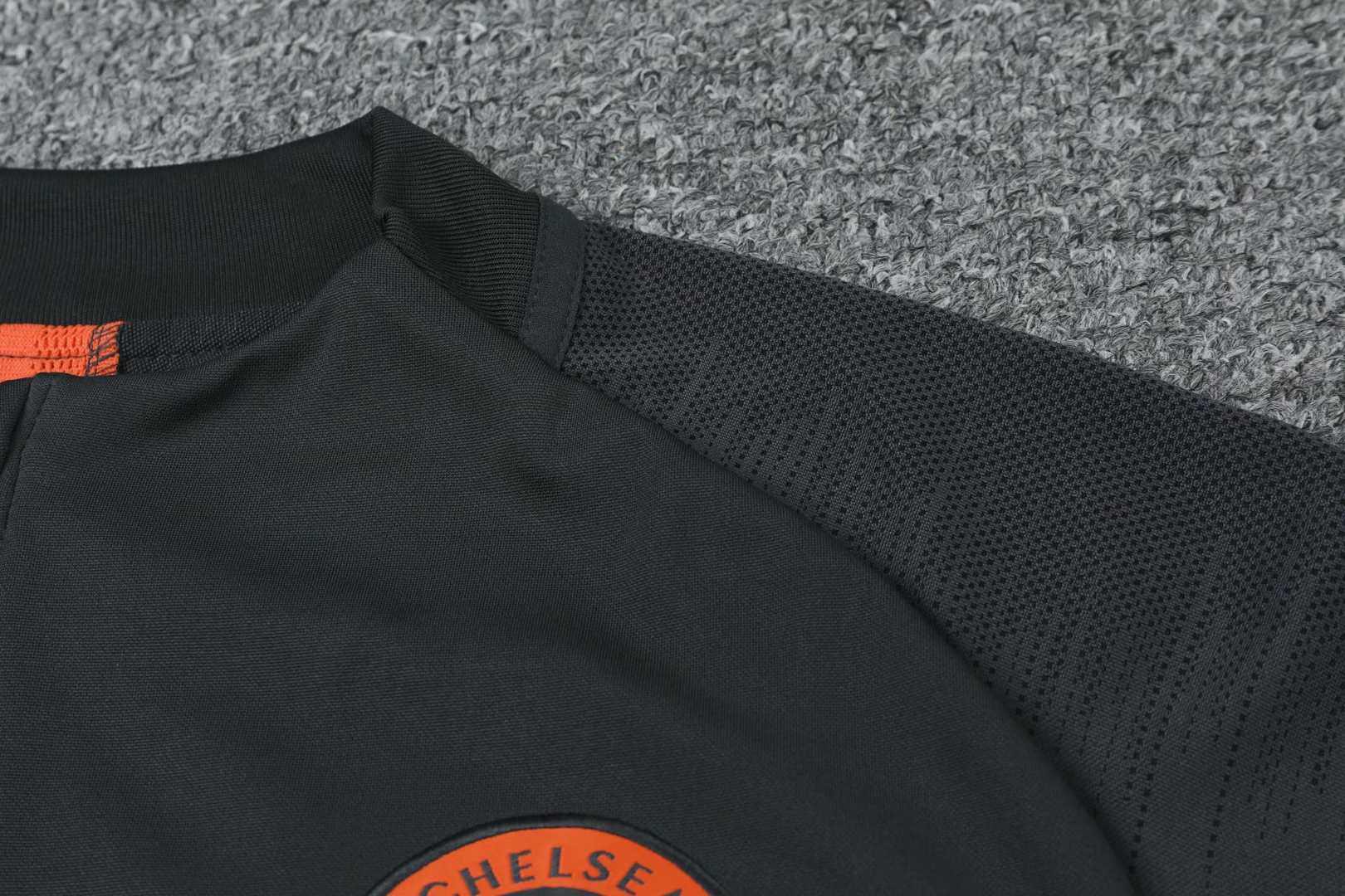 2019/20 Chelsea Half Zip Grey Mens Soccer Training Suit(Jacket + Pants)