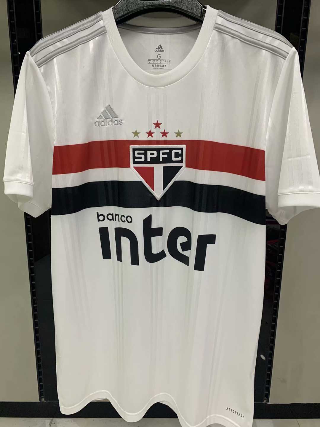 2020/21 Sao Paulo FC Home Mens Soccer Jersey Replica 