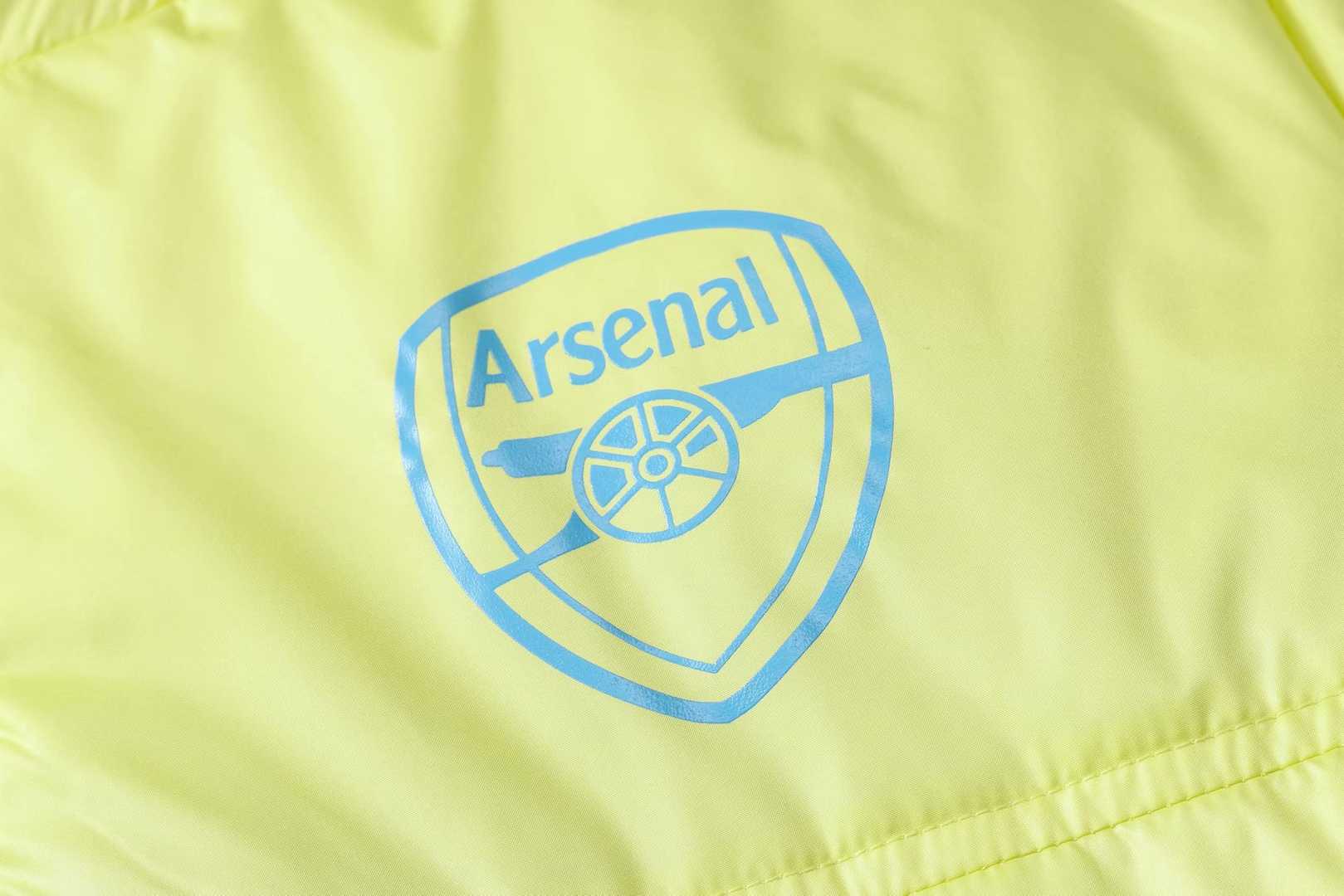 2020/21 Arsenal Yellow Mens Soccer Winter Jacket