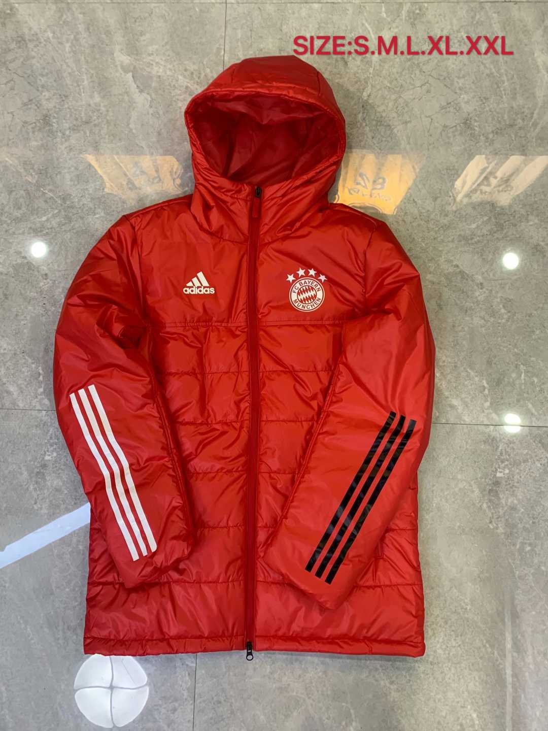 2020/21 Bayern Munich Red Mens Soccer Winter Jacket