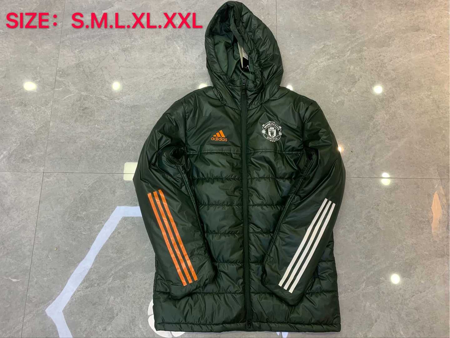 2020/21 Manchester United Olive Green Mens Soccer Winter Jacket