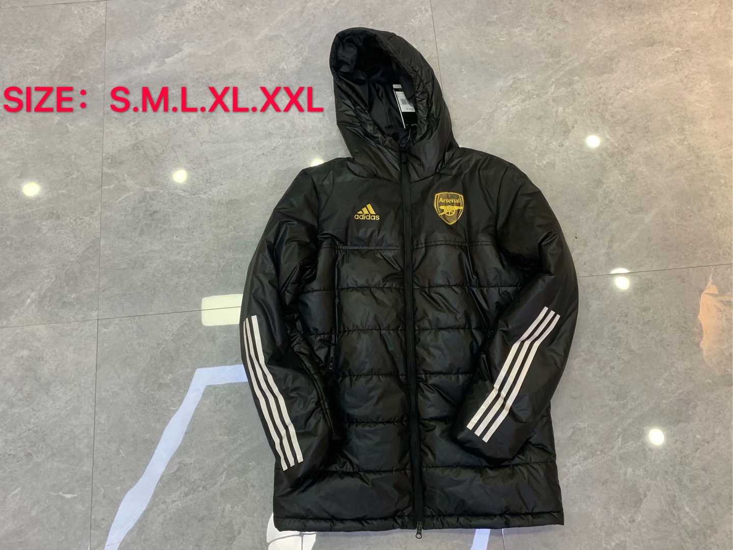 2020/21 Arsenal Black Mens Soccer Winter Jacket