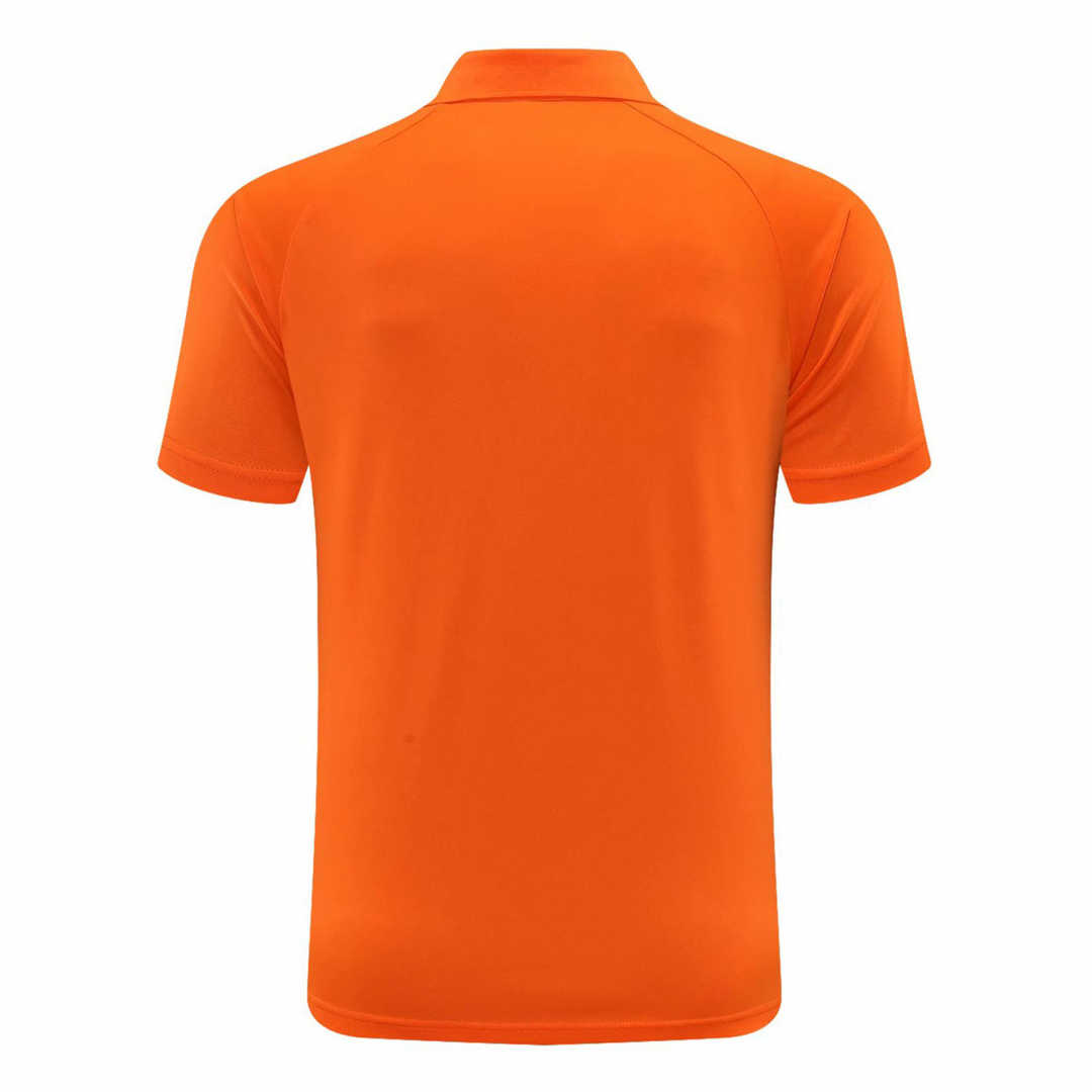2020/21 Real Madrid UCL Orange Mens Soccer Polo Jersey
