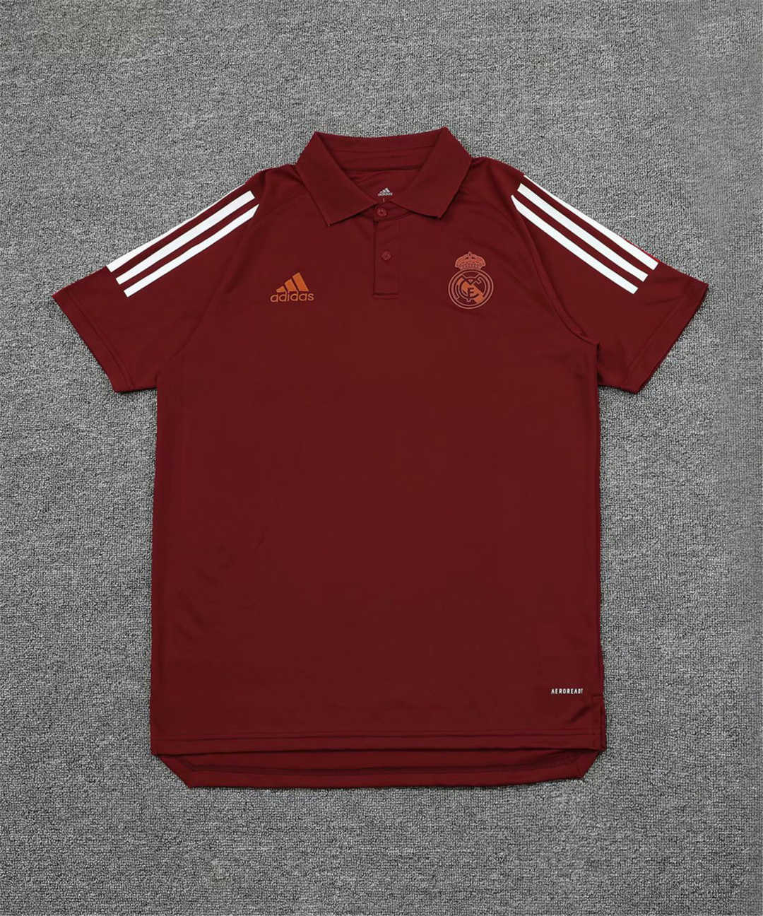 2020/21 Real Madrid UCL Maroon Mens Soccer Polo Jersey