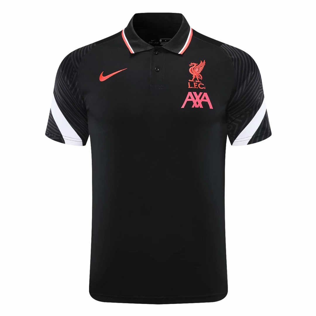 2020/21 Liverpool UCL Black Mens Soccer Polo Jersey