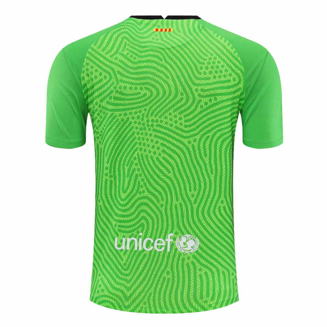 2020/21 Barcelona Goalkeeper Green Mens Soccer Jersey Replica  