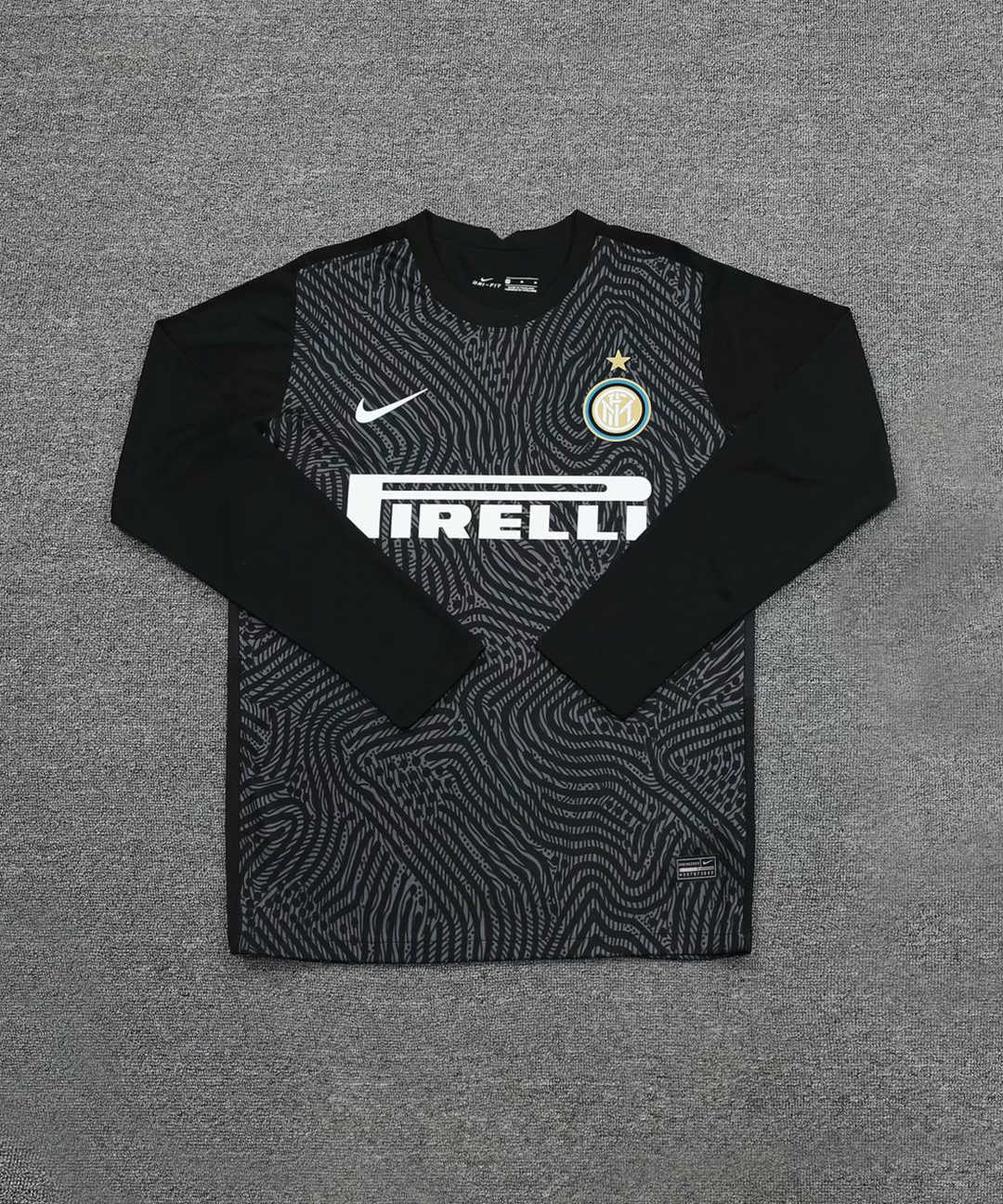 2020/21 Inter Milan Goalkeeper Black Long Sleeve Mens Soccer Jersey Replica  