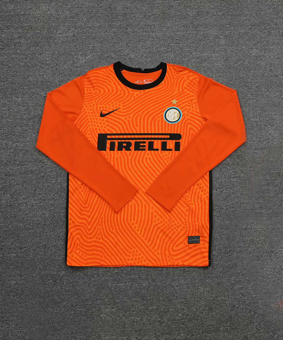 2020/21 Inter Milan Goalkeeper Orange Long Sleeve Mens Soccer Jersey Replica  
