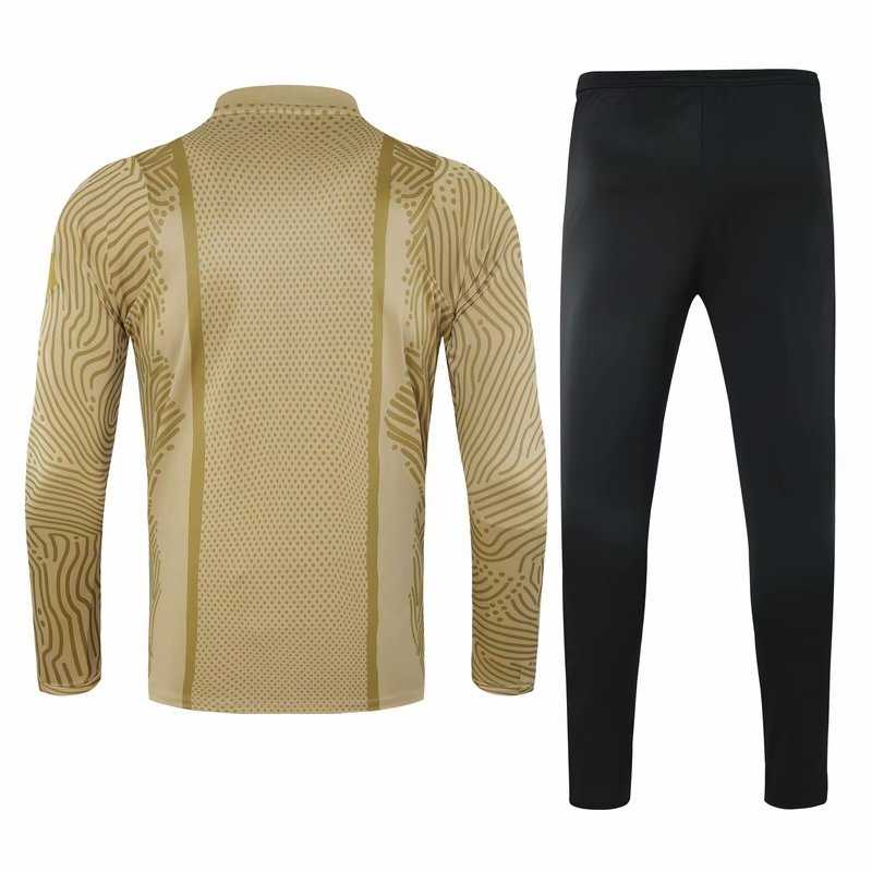 2020/21 PSG 50th Anniversary Gold Mens Half Zip  Soccer Training Suit(Jacket + Pants)
