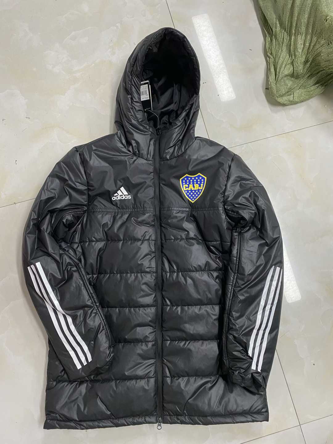 2020/21 Boca Juniors Black Mens Soccer Winter Jacket 