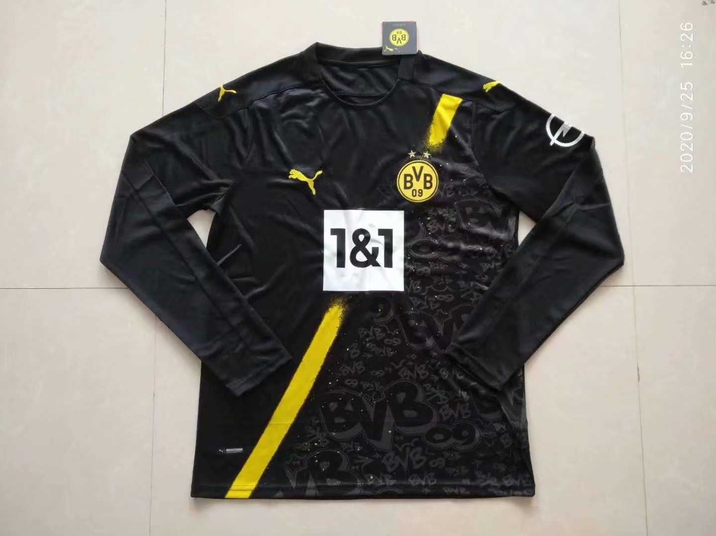 2020/21 Borussia Dortmund Away Mens LS Soccer Jersey Replica  