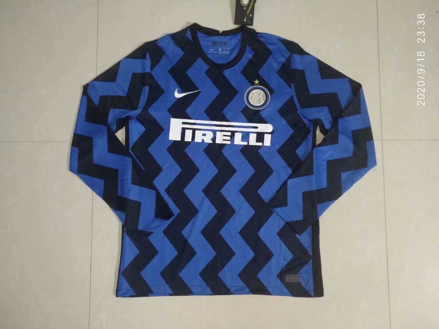2020/21 Inter Milan Home Mens LS Soccer Jersey Replica  