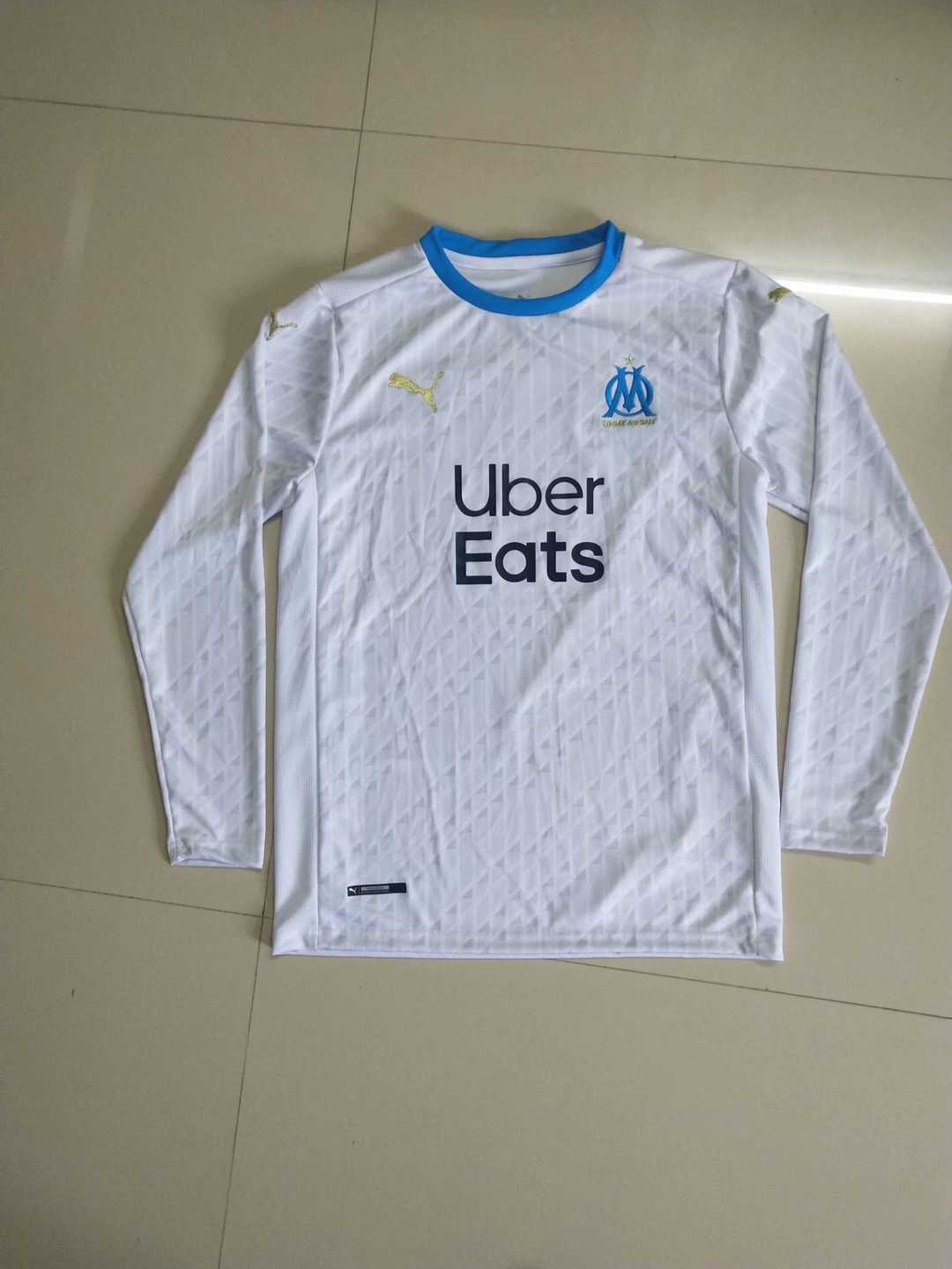 2020/21 Olympique Marseille Home Mens LS Soccer Jersey Replica  