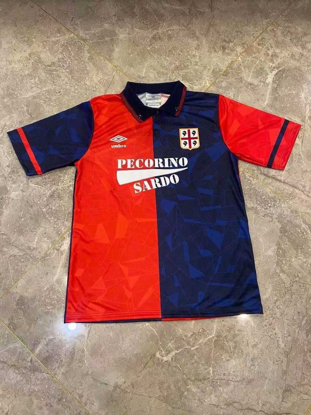 1991/92 Cagliari Calcio Retro Home Mens Soccer Jersey Replica 